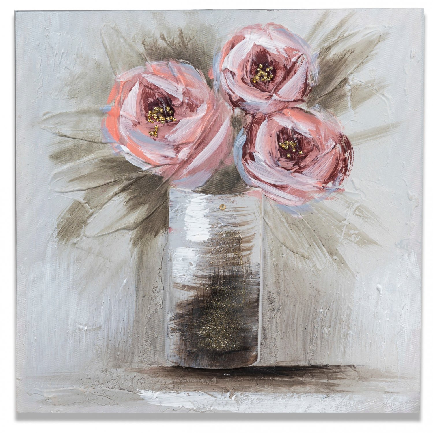 Wandbild rosa Blumen 40x40cm - Geschenkhaus Bellm | Kunstdrucke