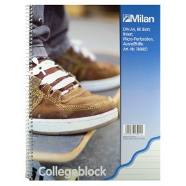 Collegeblock A4 Liniert Rand Milan