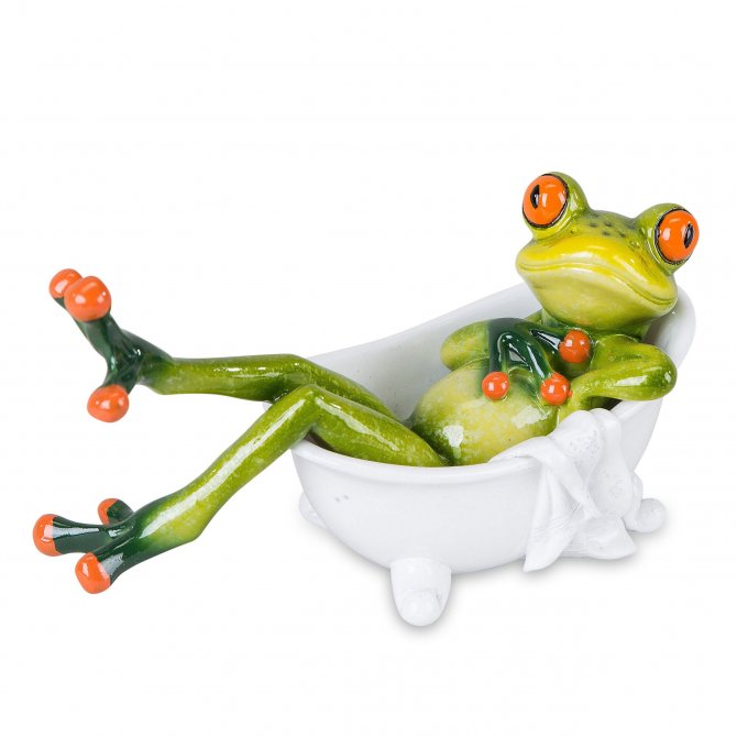 Frosch in Badewanne