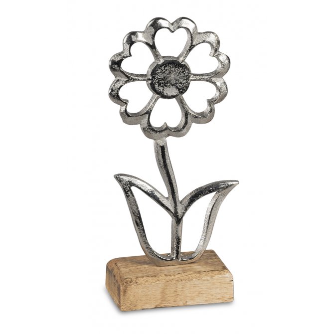 Deko-Blume Alu Mango-Holz