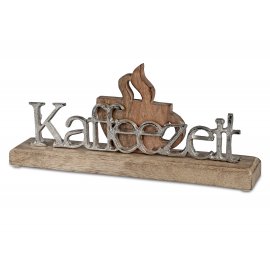 Kaffeezeit 32cm Alu Mango-Holz