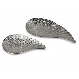 Deko-Schale Flügel silber