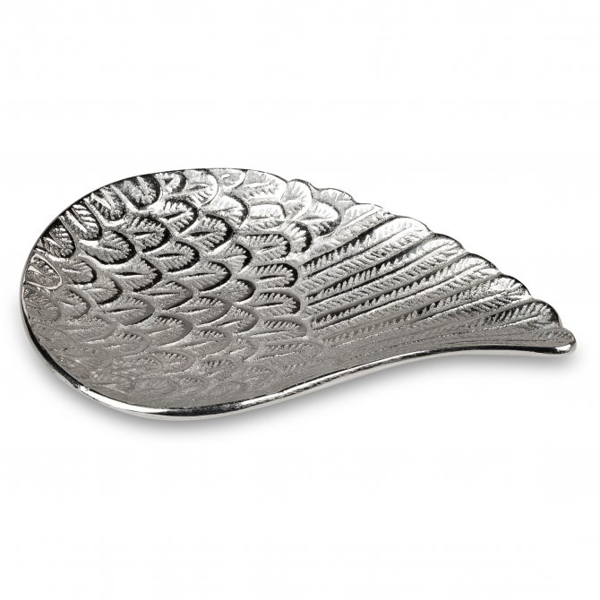 Deko-Schale Flügel silber