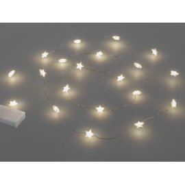 LED Lichtgirlande Sterne 190cm weiß