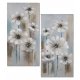 Wandbild 40x80 Blumen blau
