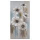 Wandbild 40x80 Blumen blau