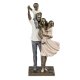 Familie stehend 30cm Antik-gold