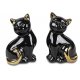 Katze 14cm Schwarz-Gold