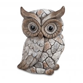 Eule 16cm Stein-creme