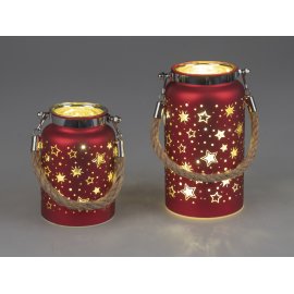 Deko-Licht mit Griff Bordeaux