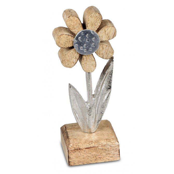 Blume stehend Alu Mango-Holz