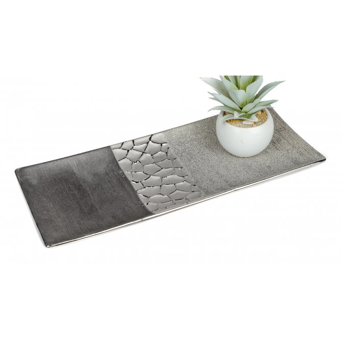 Deko-Schale 30cm silber-grau