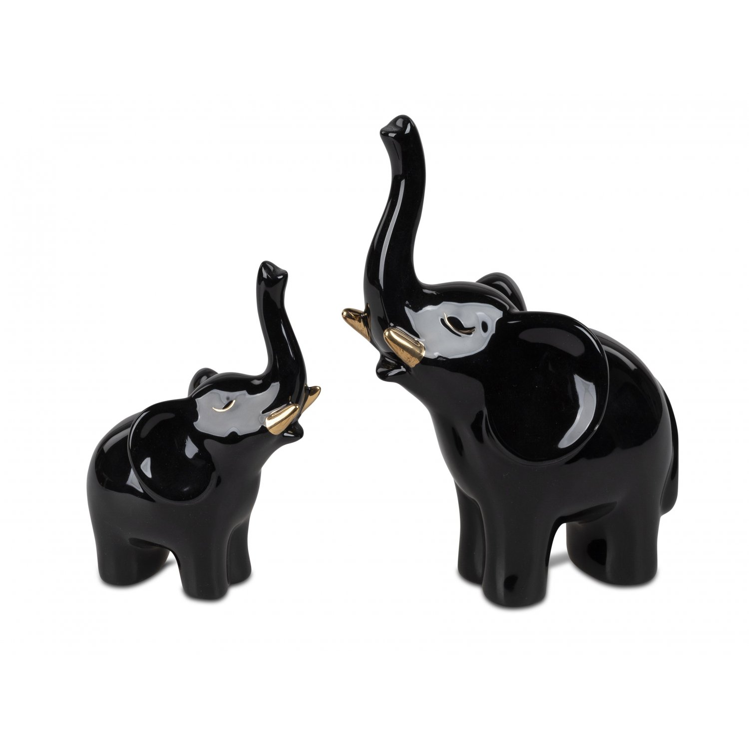 Elefant Schwarz-Gold - Geschenkhaus Bellm | Schlüsselanhänger