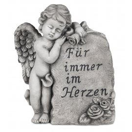 Engel an Stein 35cm Trauer