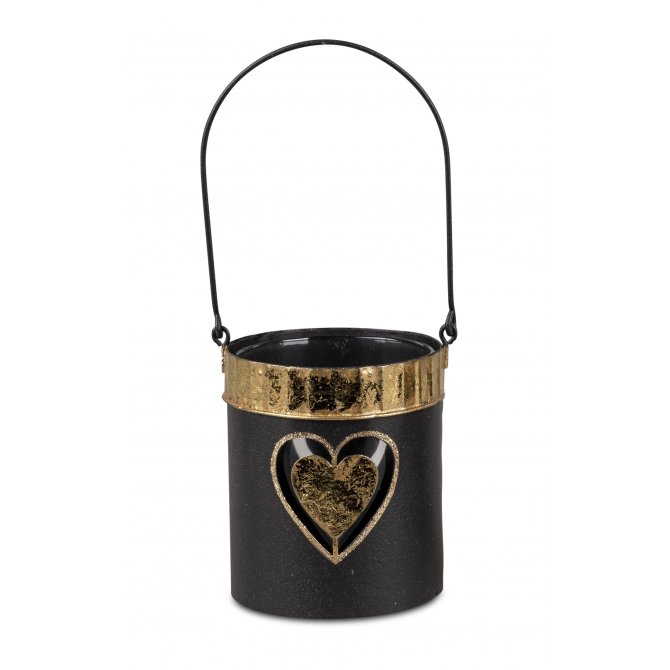 Tischleuchte Metall schwarz-gold