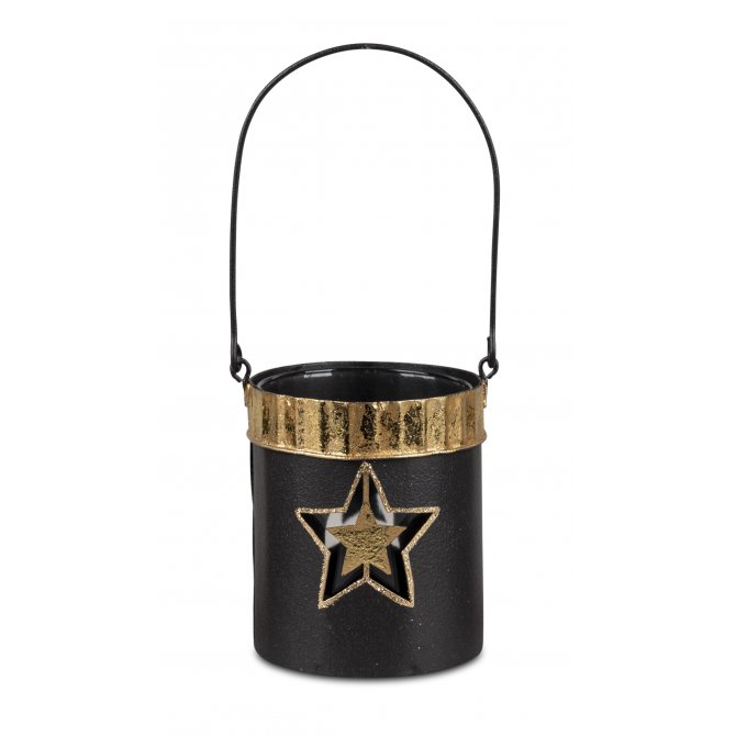 Tischleuchte Metall schwarz-gold