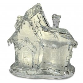 Winterhaus 16cm Acryl mit Licht
