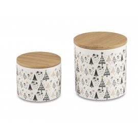 Dose mit Holzdeckel Baum modern