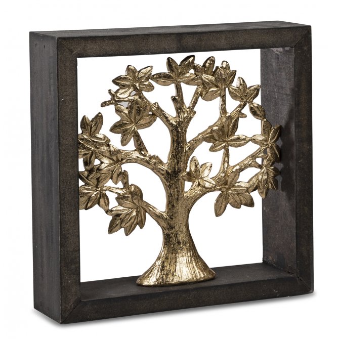 Deko-Objekt 20cm Baum-Gold