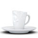 Espresso Mug mit Henkel - vergnügt weiß