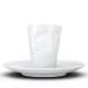 Espresso Mug mit Henkel - vergnügt weiß