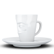Espresso Mug mit Henkel - verschmitzt weiß