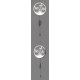 Hängedeko Kreis Blatt Edelstahl silber