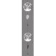 Hängedeko Kreis Blatt Edelstahl silber