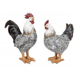 Huhn 23cm Klassik Blumenmuster