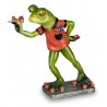 Frosch Dartspieler mit orangenem Shirt