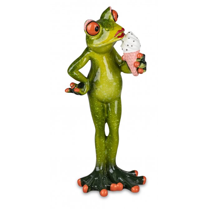 Frosch Lady mit Eis