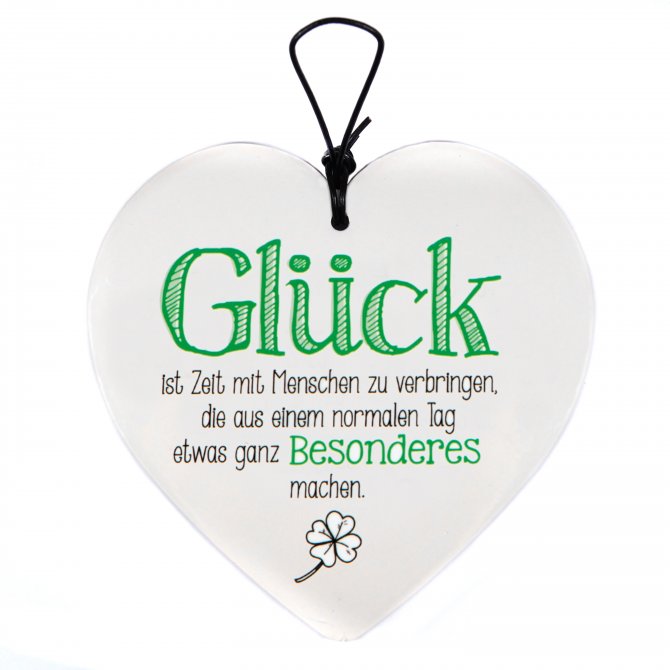 Hängeherz 15cm Glück