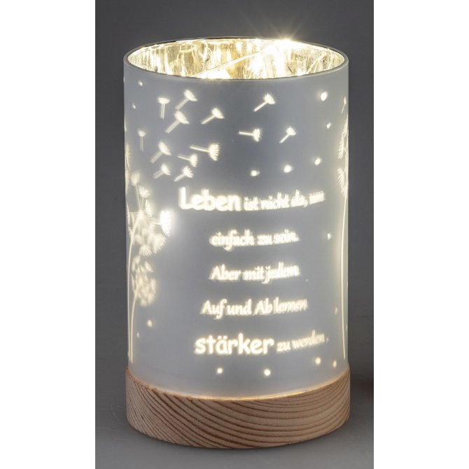 Deko-Licht 15cm Timer, Leben - stärker werden