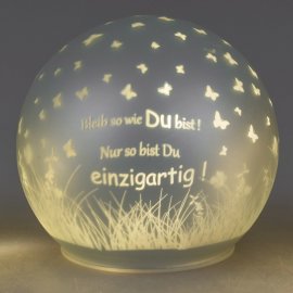 Deko-Kugel 12cm Timer - bleib wie du bist