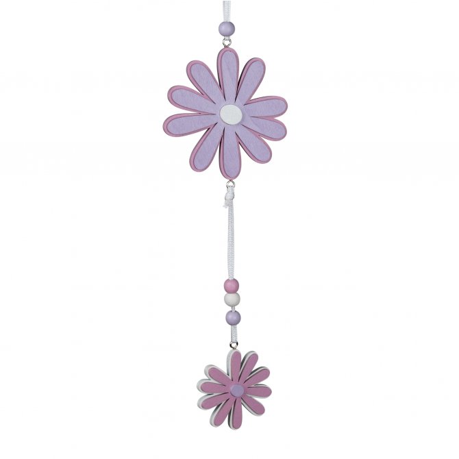 Hängedeko Blume 40cm Holz