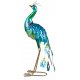 Pfau stehend 60cm Metall blau-grün