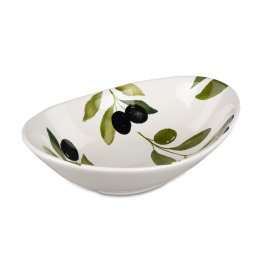 Schale oval 33cm Oliven