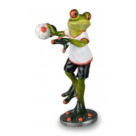 Frosch Handballer mit weißem Trikot