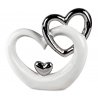 Deko-Herz 24cm Weiss-Silber