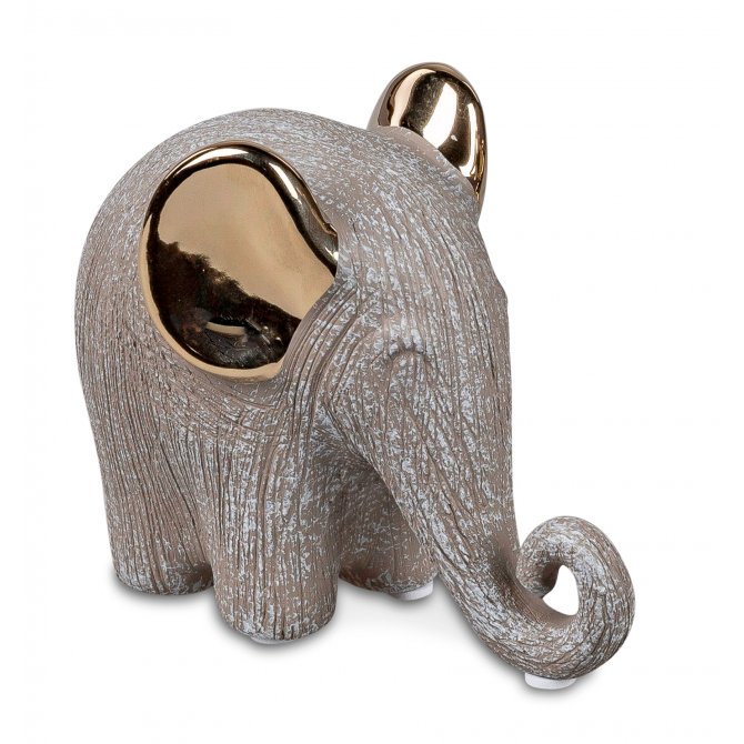 Elefant 12cm Sand-Gold