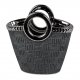 Vase Tasche Anthrazit-Silber