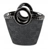 Vase Tasche Anthrazit-Silber