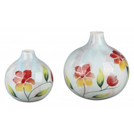 Kugelvase Keramik Blumen