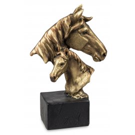 Büste Pferd 15cm Antik-Gold