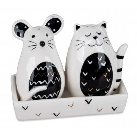 Salz- Pfefferstreuer Katze und Maus Trend-Style