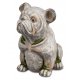 Hund sitzend 33cm Creme-Antik