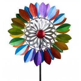 Windrad 34/126cm Metall farbig