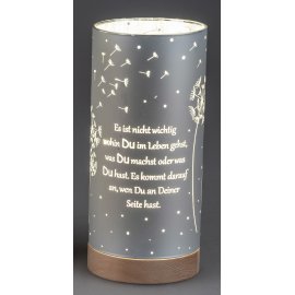 Deko-Licht 20cm Timer, Leben - an deiner Seite