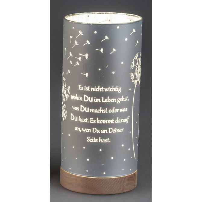 Deko-Licht 20cm Timer, Leben - an deiner Seite