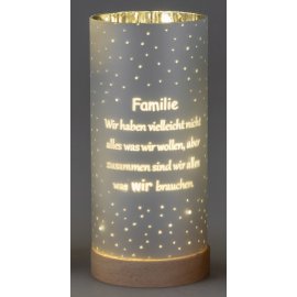 Deko-Licht 20cm Timer, Familie - alles was wir brauchen